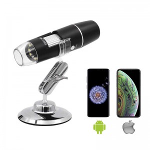 Wireless Digital Microscope 50X to 1000X,8 LED Magnification Endoscope Camera with Carrying Case & Metal Stand, Compatible for Android Windows 7 8 10 Linux Mac
